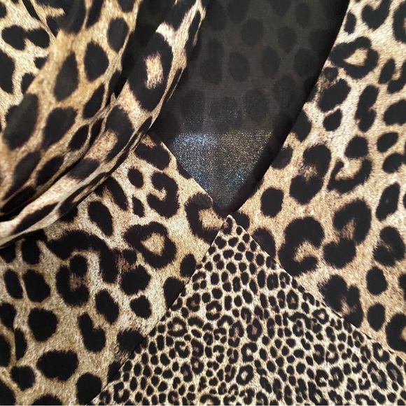 Michael Kors Cheetah Panther Leopard Animal Print Chiffon Dress - Picture 6 of 12